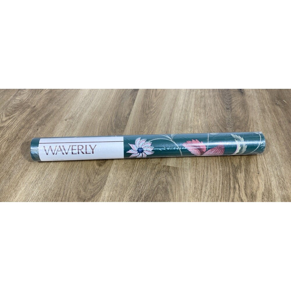 Y2K Waverly Wallpaper 1 Double Roll Prepasted Green Floral 553780 English Garden